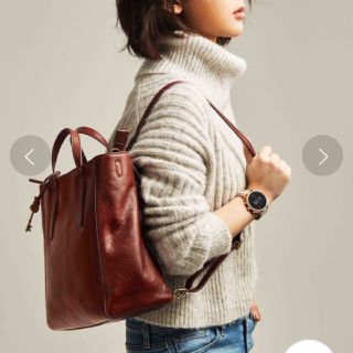 FOSSIL リュック　本革　美品　値下げ