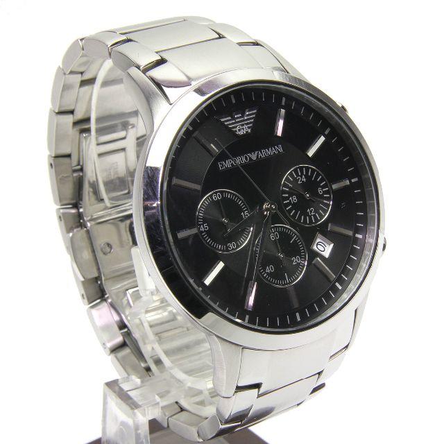 Emporio Armani - エンポリオ アルマーニ 腕時計 AR-2434 クロノグラフ メンズブラックの通販 by むー's shop