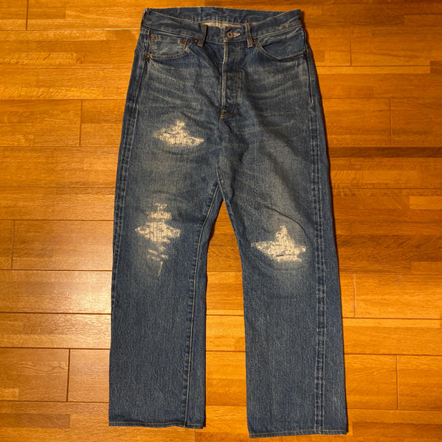 人気品! TENDERLOIN ダメージ ウォッシュ デニム ライダース E