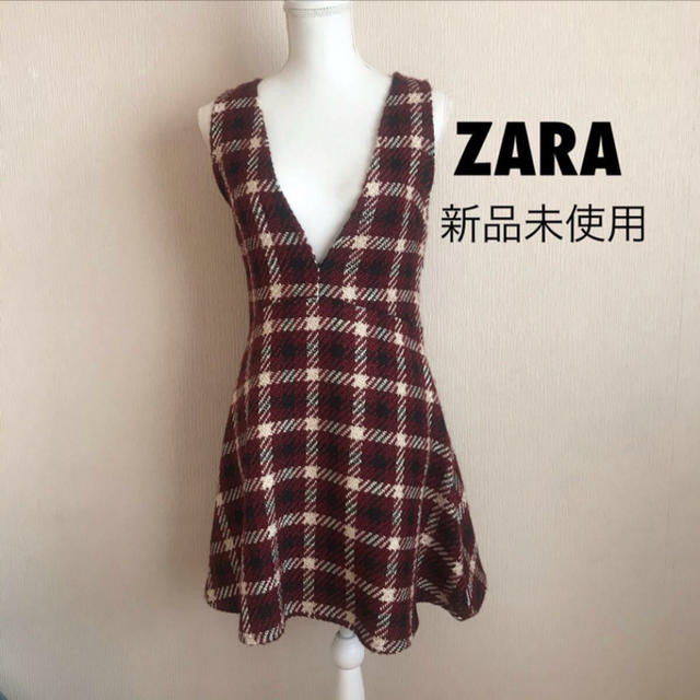 ZARA(ザラ)のZARA ジャンパースカート フレア　ミニワンピース　ザラ レディースのワンピース(ミニワンピース)の商品写真