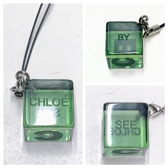 SEE BY CHLOE(シーバイクロエ)のSEE BY CHLOE   ①   /   ロゴ入りキーホルダー？グリーン レディースのファッション小物(キーホルダー)の商品写真