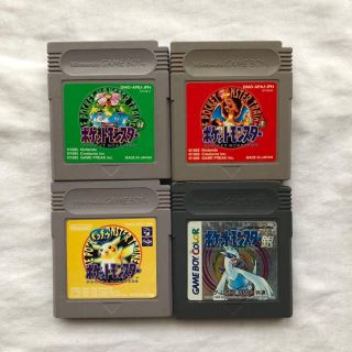 ゲームボーイ(ゲームボーイ)の【中古】ゲームボーイ　ポケモン4本セット(携帯用ゲームソフト)