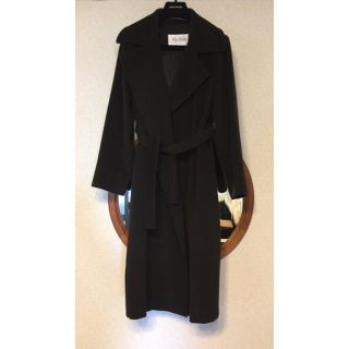 マックスマーラ(Max Mara)の美品！マックスマーラ最高峰白タグ☆カシミヤ100%ベルテッドロングコート(ロングコート)