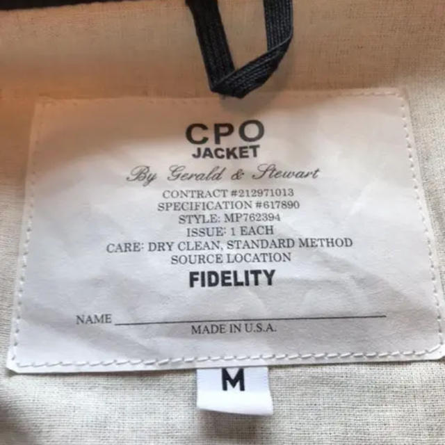 FIDELITY CPO JACKET USA製 M マルーン