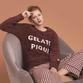 ジェラートピケ(gelato pique)の新品☆ロゴジャガードプルオーバー &ネルチェックロングパンツ(ルームウェア)