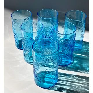 イッタラ(iittala)のフローラ ライトブルー タンブラー 36cl 6個セット ビンテージ イッタラ(タンブラー)