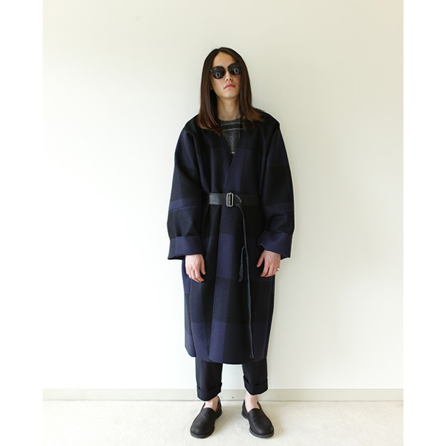 SUNSEA(サンシー)のSUNSEA 14AW No Hood JEDI Bloc Check Coat メンズのジャケット/アウター(その他)の商品写真