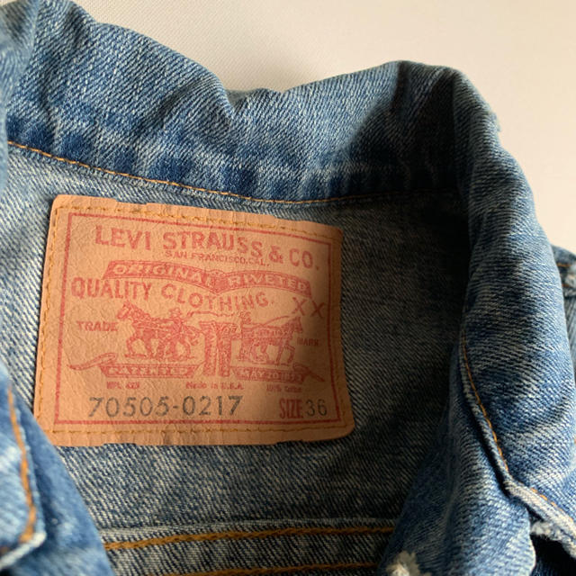 levis リーバイス　Gジャン　デニムジャケット　70505 布ケアタグ　36silverfox