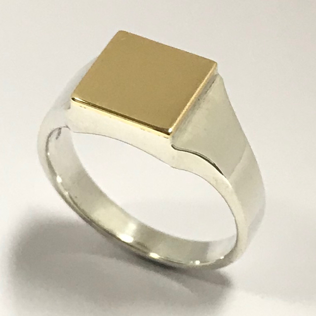 仕上済☆シンパシーオブソウル☆Signet Ring☆SILVER×K18☆