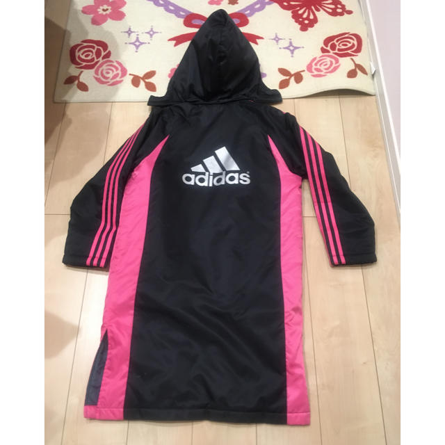 新品 adidas アディダス キッズベンチコート 130サイズ ピンク