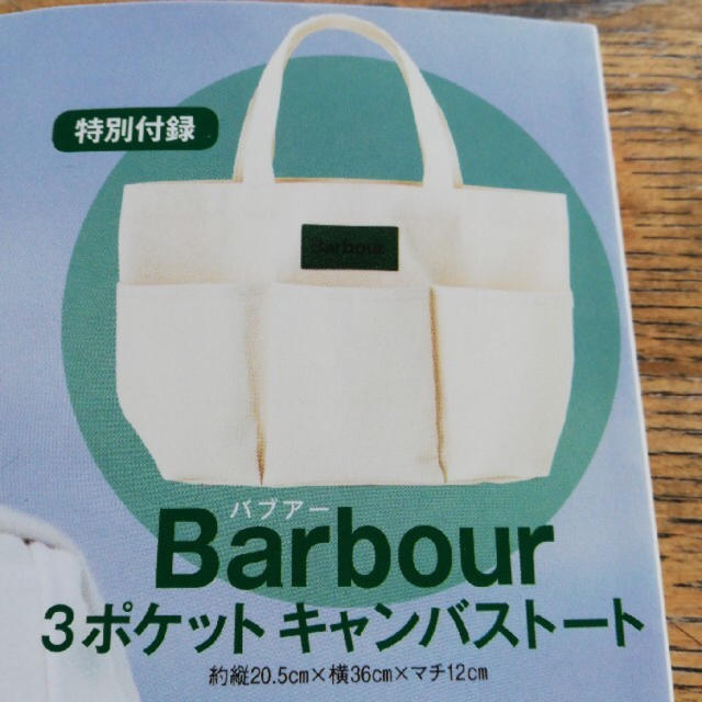 Barbour(バーブァー)の☆新品未使用☆LEE付録 Barbour バブアー 3ポケットキャンバストート レディースのバッグ(トートバッグ)の商品写真