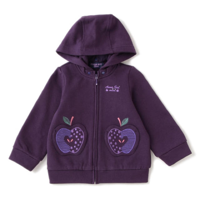 ANNA SUI mini(アナスイミニ)の新品　アナスイミニ  りんごパーカー　130 キッズ/ベビー/マタニティのキッズ服女の子用(90cm~)(ジャケット/上着)の商品写真