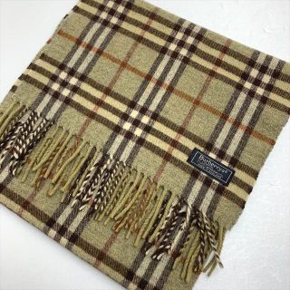 バーバリー(BURBERRY)のクリーニング済み バーバリー マフラー グリーン系 ノバチェック(マフラー/ショール)