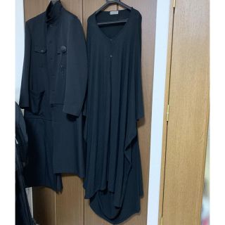 ヨウジヤマモト(Yohji Yamamoto)の19ss 拒食と自爆マント 黒無地(ポンチョ)