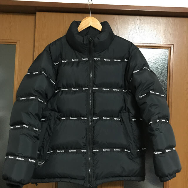 【美品】Supreme シュプリームLogo Tape Puffy Jacket