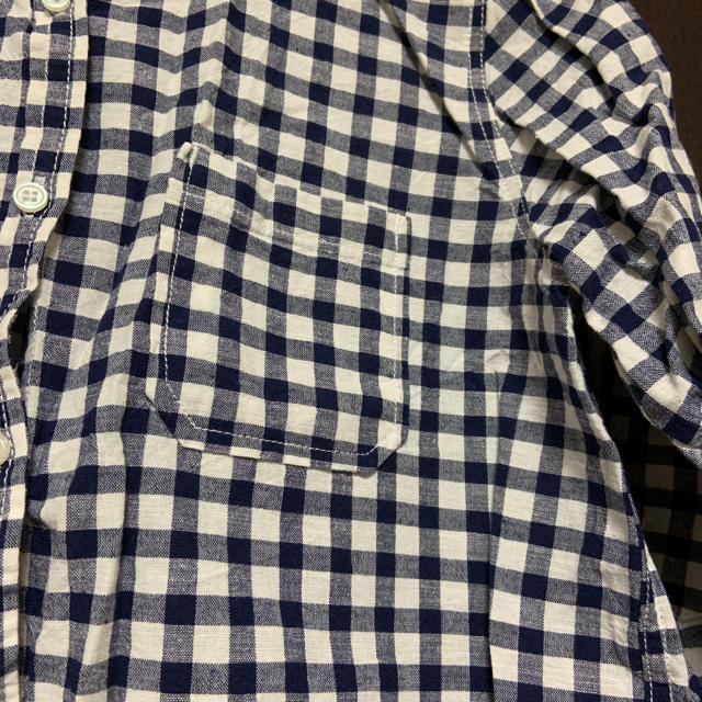 SM2(サマンサモスモス)の紺色チェックシャツ レディースのトップス(シャツ/ブラウス(長袖/七分))の商品写真