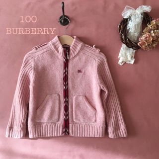 バーバリー(BURBERRY)のBURBERRY バーバリー｜ウール100㌫ジップアップセーター:⑅100A(ジャケット/上着)