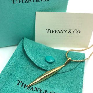 ティファニー(Tiffany & Co.)の極希少 美品 ティファニー ゴールド フェザー ネックレス YY11(ネックレス)