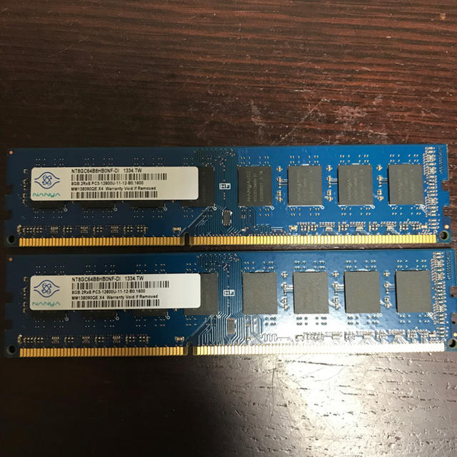 DDR3 8GB 2R×8 PC3-12800 2枚set 〜16〜 1