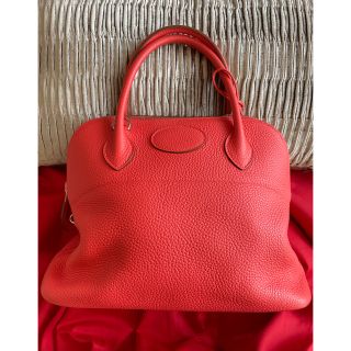 エルメス(Hermes)の美品 エルメス ボリード 31 Q刻 赤 ピンク　ローズ系(ハンドバッグ)