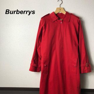 バーバリー(BURBERRY)の【希少】Burberrys バーバリー ステンカラーコート  ライナー付 レッド(トレンチコート)