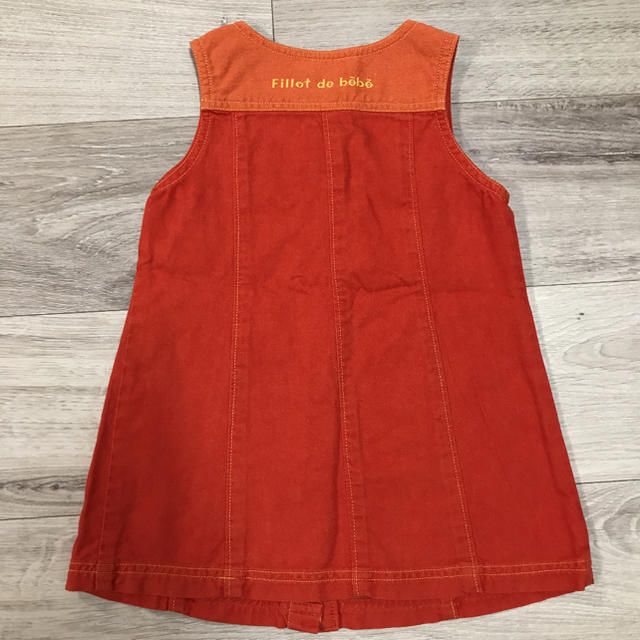 BeBe(ベベ)のべべデニムワンピース ジャンパースカート 95 キッズ/ベビー/マタニティのキッズ服女の子用(90cm~)(ワンピース)の商品写真