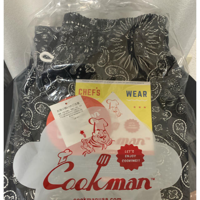 Mサイズ COOKMAN クックマン - 黒  ペイズリー イージーパンツパンツ