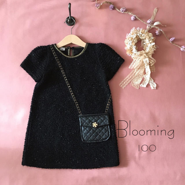 bloomingブルーミング｜ポシェットワンピース100 *̩̩̥୨୧˖ キッズ/ベビー/マタニティのキッズ服女の子用(90cm~)(ワンピース)の商品写真