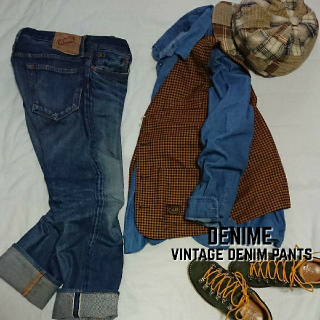 ドゥニーム DENIME ヴィンテージ色落ゆったりデニムパンツ