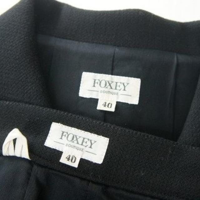セール☆FOXEY/フォクシー☆総ウールセットアップスーツ サイズ40黒 セール☆FOXEY/フォクシー☆総ウールセットアップスーツ サイズ40黒