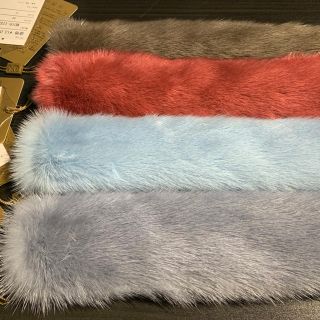 限定25%OFF】 リアルミンクファーハンドルカバー/本革/バッグ