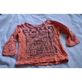 エフオーキッズ(F.O.KIDS)の90㎝　F.O.　長袖　オレンジ　飛行機(Tシャツ/カットソー)