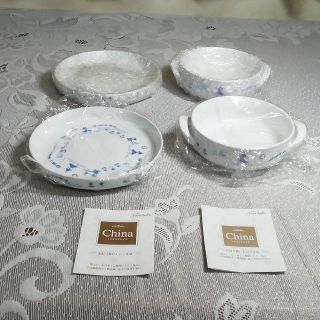 ノリタケ(Noritake)のノリタケ　ライトステップ　ブルー　ボウル　２枚　１６ｃｍプレート　２枚　フォーク(食器)