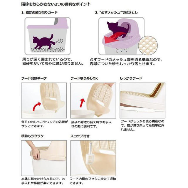 リッチェル　コロル　砂取りネコトイレ　ベージュ その他のペット用品(猫)の商品写真