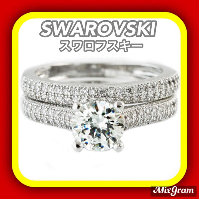 SWAROVSKI(スワロフスキー)の✨定価6980円✨★SWAROVSKI★ 2点 ジェム リング 指輪 K18GP レディースのアクセサリー(リング(指輪))の商品写真