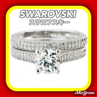 スワロフスキー(SWAROVSKI)の✨定価6980円✨★SWAROVSKI★ 2点 ジェム リング 指輪 K18GP(リング(指輪))