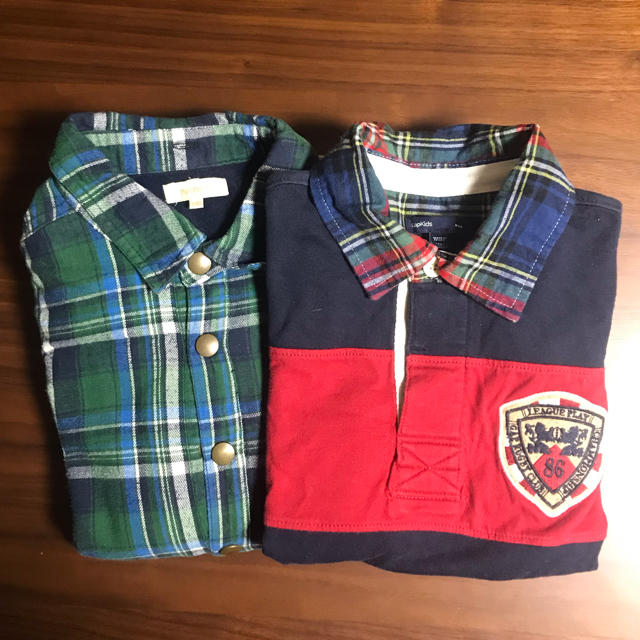 GAP(ギャップ)のGAP他長袖シャツ×2枚　130 キッズ/ベビー/マタニティのキッズ服男の子用(90cm~)(ブラウス)の商品写真