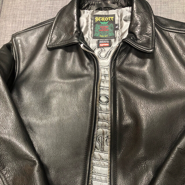 Supreme - 黒 S supreme schott leather work jacket の通販 by ART 