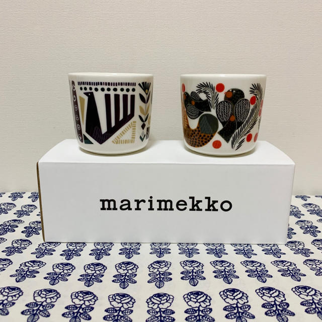 marimekko(マリメッコ)のmarimekko マリメッコ　キツネ柄　ラテマグ２種　新品送料込 インテリア/住まい/日用品のキッチン/食器(食器)の商品写真