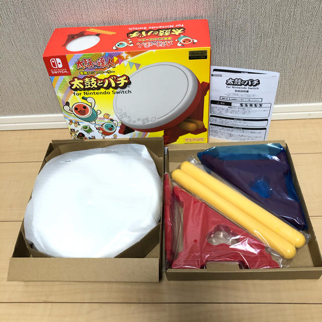 極美品:太鼓の達人専用コントローラ 太鼓とバチ Switch タタコン スイッチエンタメ/ホビー