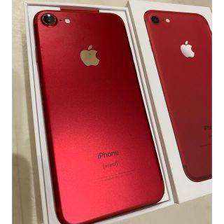 アイフォーン(iPhone)のiPhone7 レッド　128GB docomo(スマートフォン本体)