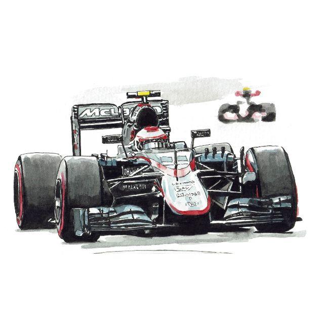 【高品質】 NC-197 マクラーレン/NSX限定版画 直筆サイン額装済○作家 平右 F1