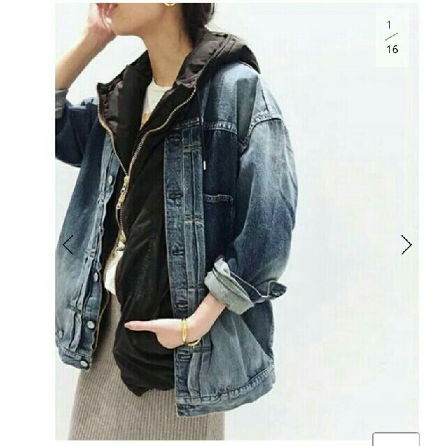 L'Appartement DEUXIEME CLASSE(アパルトモンドゥーズィエムクラス)のあんむ様、STAMMBAUM OVERSIZE DENIM JACKET 36 レディースのジャケット/アウター(Gジャン/デニムジャケット)の商品写真