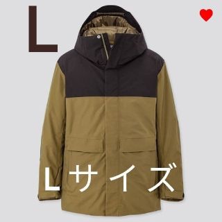 ユニクロ(UNIQLO)のAH ハイブリッドダウンスノーボードパーカ オリーブ Lサイズ ユニクロ(ダウンジャケット)