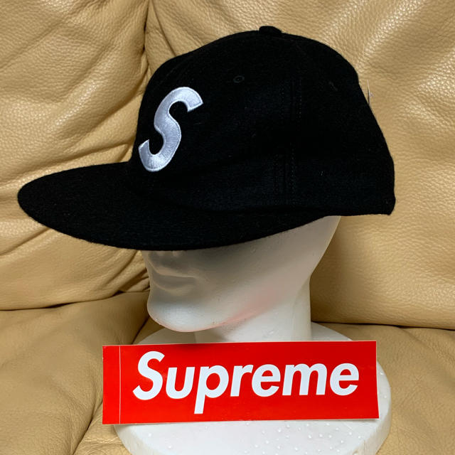 商談中★ supreme シュプリーム ウール キャップ 黒 Sロゴ 19AW