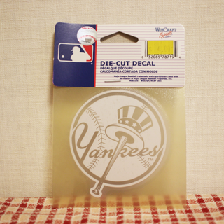 [NYY] ヤンキース★ロゴステッカー(白)(記念品/関連グッズ)