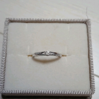 ジュエリーツツミ(JEWELRY TSUTSUMI)のk14 WG  ダイヤモンドリング(リング(指輪))