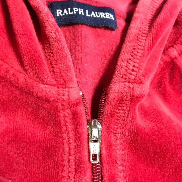 Ralph Lauren(ラルフローレン)の美品ラルフローレンのベロアベルベッドのような暖かいパーカー100ぐらいクリスマス キッズ/ベビー/マタニティのキッズ服男の子用(90cm~)(ジャケット/上着)の商品写真