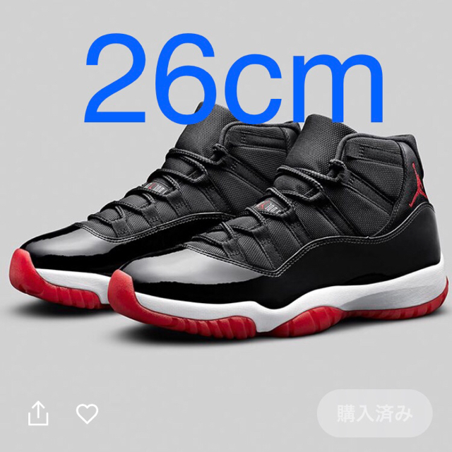 NIKE AIR JORDAN 11 BRED 28cm SNKRS購入