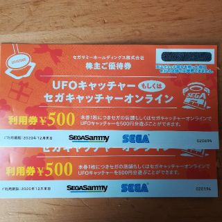 セガ(SEGA)のセガサミーホールディングス　株主優待(その他)